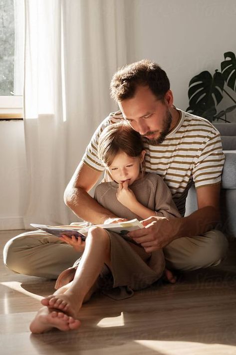 Child enjoying reading a book