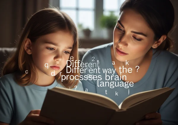 A parent gently observing their child struggling with reading