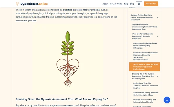 डिस्लेक्सिया परीक्षण लागत: औपचारिक मूल्यांकन एक निवेश क्यों हैं