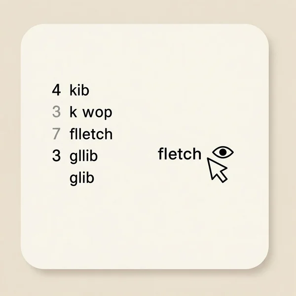 Example of non-word reading task in online dyslexia screening.