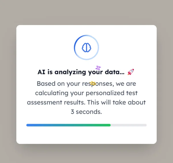 AI analyzing data to generate personalized dyslexia report.