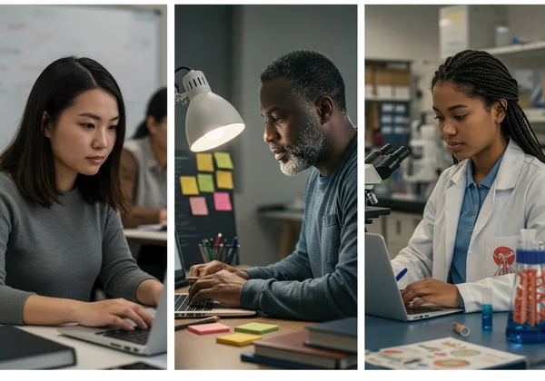 Students using laptops for liberal arts, engineering, and art
