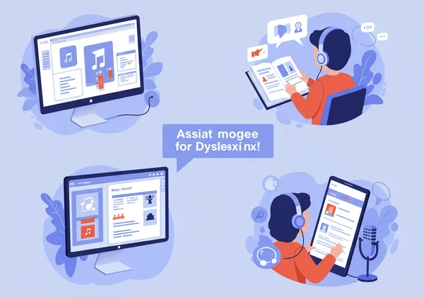 Various assistive technology tools for dyslexia learning.